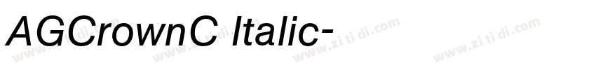AGCrownC Italic字体转换